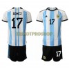 Original Trikotsatz Argentinien Alejandro Gomez 17 Heimtrikot WM 2022 Für Kinder